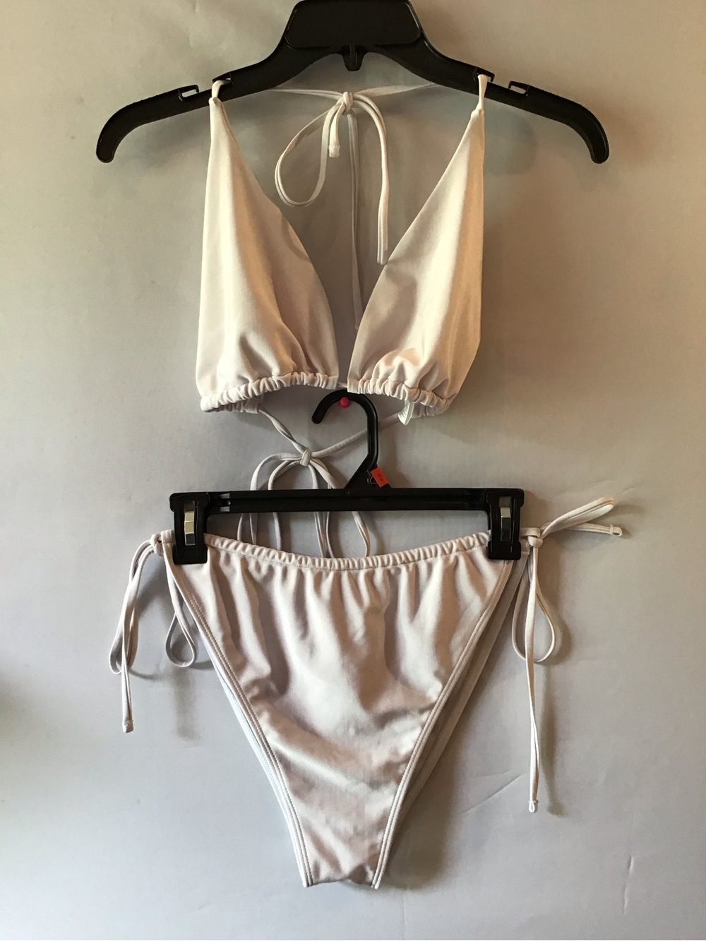 388 SHEIN Light Oof white Bikini Set with Tie Details